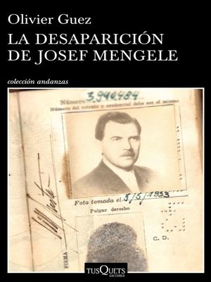 cover image of La desaparición de Josef Mengele